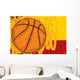 Sketchy Basketball Background Wall Decal