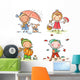 Little kids' autumn activities Wall Decal