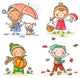 Little kids' autumn activities Wall Decal