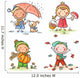 Little kids' autumn activities Wall Decal