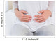 Mid section of woman with stomach pain Wall Decal