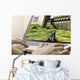 gaming on a laptop Wall Decal