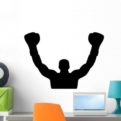 Boxer Winning Champion Wall Decal shown on a wall