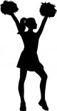 Cheerleader Silhouette Wall Decal