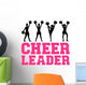 Cheerleader Silhouettes Wall Decal