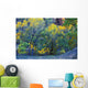 Trees On Edge Of Field In Autumn Wall Mural