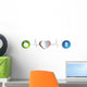 Healthy heart of paper and healthy life style symbols Wall Decal