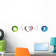 Healthy heart of paper and healthy life style symbols Wall Decal