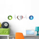 Healthy heart of paper and healthy life style symbols Wall Decal