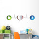 Healthy heart of paper and healthy life style symbols Wall Decal