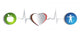 Healthy heart of paper and healthy life style symbols Wall Decal