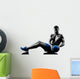 man exercising fitness weights exercises silhouette Wall Decal