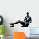 man exercising fitness weights exercises silhouette Wall Decal