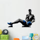 man exercising fitness weights exercises silhouette Wall Decal