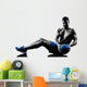 man exercising fitness weights exercises silhouette Wall Decal