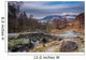 Ashness Bridge and Skiddaw in winter Wall Decal