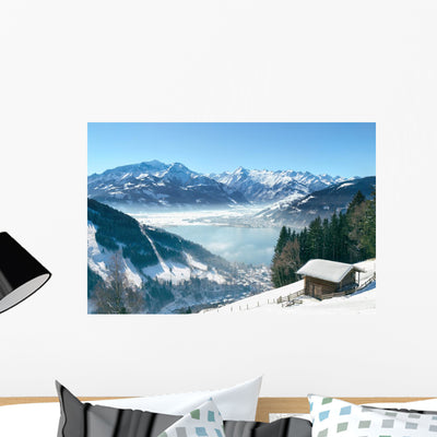 Zell Am See - Panorama View Wall Decal shown on a wall