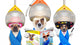 funny group of dogs at the  hairdressers or groomer Wall Decal