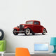 Vintage Red Car White Wall Decal