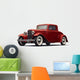 Vintage Red Car White Wall Decal