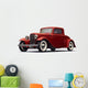 Vintage Red Car White Wall Decal