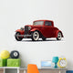 Vintage Red Car White Wall Decal