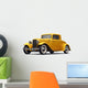 Vintage Yellow Car Perspective Wall Decal