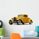 Vintage Yellow Car Perspective Wall Decal