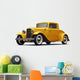 Vintage Yellow Car Perspective Wall Decal
