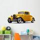 Vintage Yellow Car Perspective Wall Decal