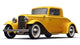 Vintage Yellow Car Perspective Wall Decal