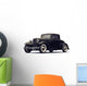 Vintage Black Car White Wall Decal