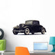 Vintage Black Car White Wall Decal
