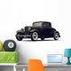 Vintage Black Car White Wall Decal