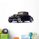 Vintage Black Car White Wall Decal