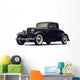 Vintage Black Car White Wall Decal