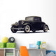 Vintage Black Car White Wall Decal