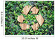 Eco concept :Wood texture Recycle icon on green leaves wall Wall Decal