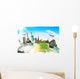 Travel the world monument concept Wall Decal