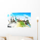 Travel the world monument concept Wall Decal