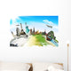 Travel the world monument concept Wall Decal