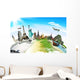 Travel the world monument concept Wall Decal