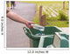 Hand throwing bottle in trash cans Wall Decal