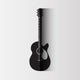 Guitar on white background Wall Decal