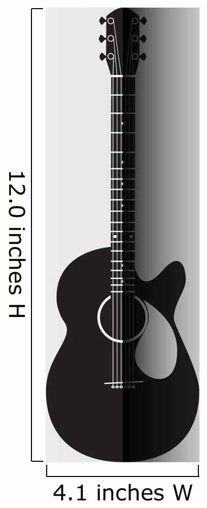 Guitar on white background Wall Decal