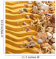 Yellow sand and seashells background. Wall Decal