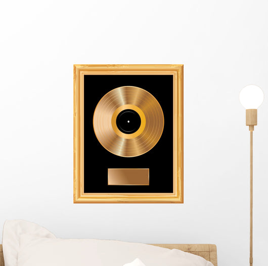 blank golden LP frame Wall Decal