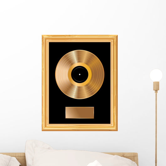 blank golden LP frame Wall Decal