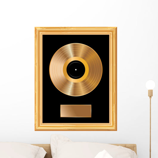 blank golden LP frame Wall Decal