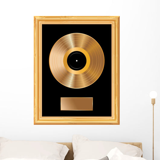 blank golden LP frame Wall Decal
